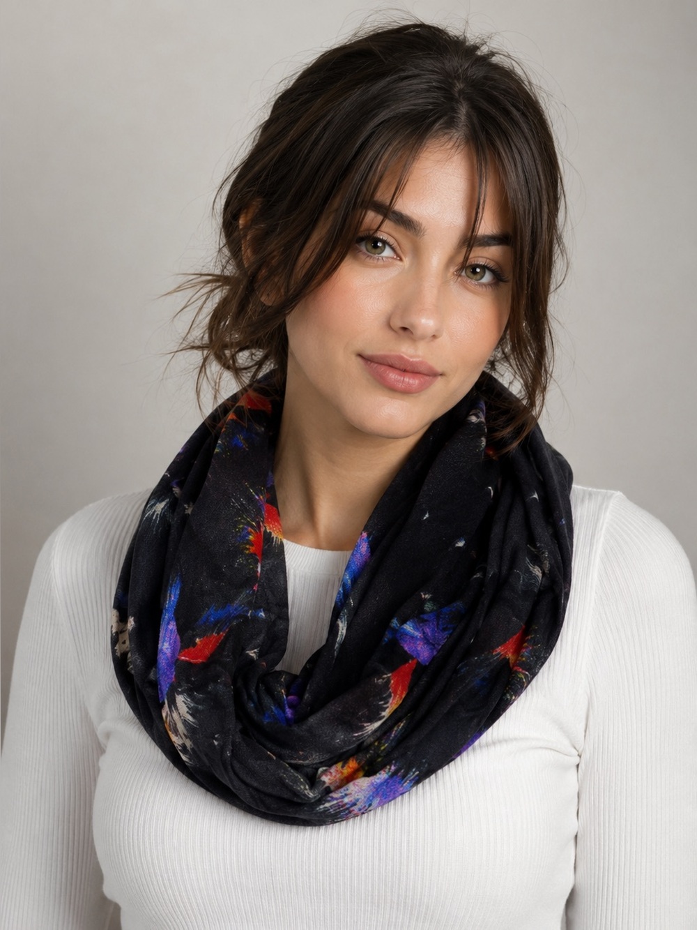 Abstract Multicolored Infinity Scarf